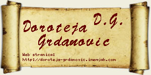 Doroteja Grdanović vizit kartica
